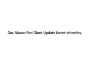 Das Maxon Red Giant-Update bietet schnelles, schönes Bokeh und realistische Lens Flares