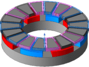 Moteur à flux axial à double rotor paramétré