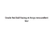 Oracle Red Bull Racing et Ansys renouvellent leur partenariat