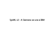 SysML v2 – A Siemens se une à IBM