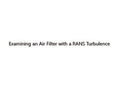 Examining an Air Filter with a RANS Turbulence Model
