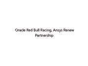 Oracle Red Bull Racing, Ansys Renew Partnership