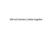 SAP and Siemens | better together