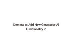 Siemens to Add New Generative AI Functionality in Senseye Predictive Maintenance